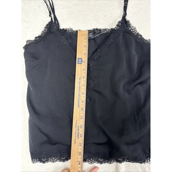 Forever 21 00s Scene Emo Black Lace Cropped Cami Sz L‎ Gothcore Witchy Y2k Indie Sleaze - Image 4