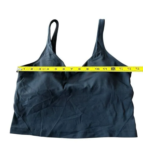 Lululemon Women’s 10 Align Tank Solid Black Fitted Crop Padded Basic Trendy New‎ - Image 8