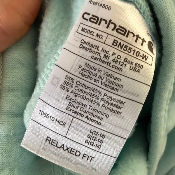 Carhartt Mint Green Women's Track Joggers Size Large Cozy Sweats Relaxed Fit - Image 6