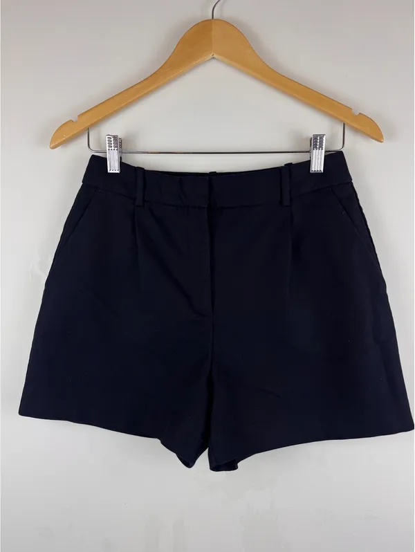 Zara Women’s Black High Waisted Tailored Shorts Size S Minimalist Office Chic - Image 2