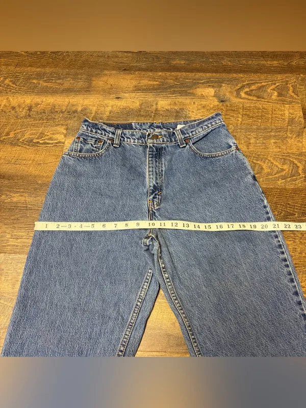 Vintage 90s Levi's 550 Jeans Relaxed Tapered Leg 10 Misses Blue USA Cotton - Image 6