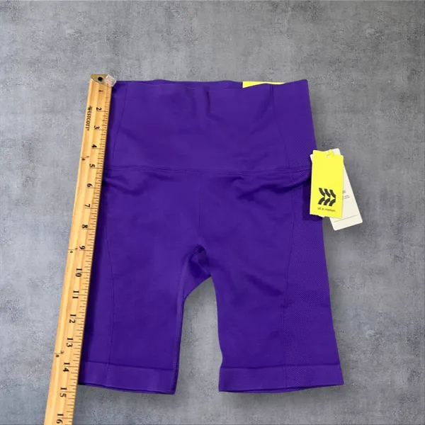 NEW All in Motion Shorts‎ Tank Top Set Women S Purple Ribbed High Waisted Crop - Image 7