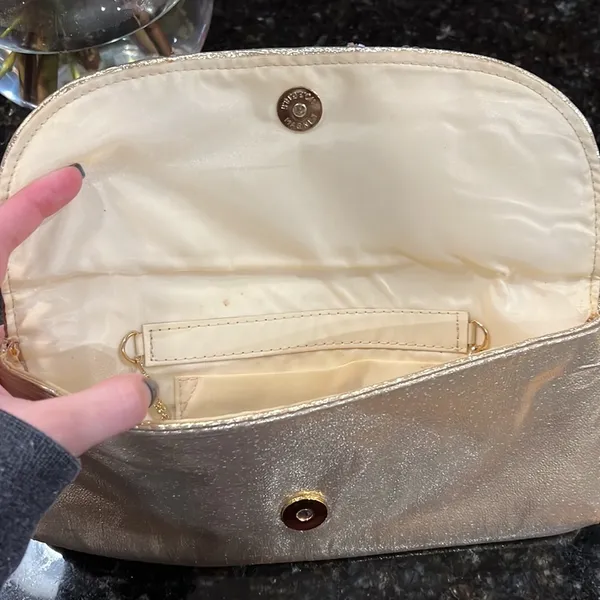 Gold clutch bag - Image 3