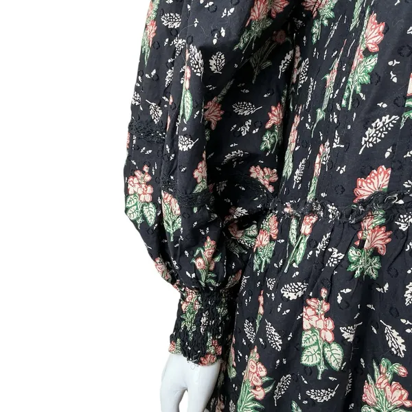 Pilcro Anthropologie NWT Large Long‎ Sleeve Mock Neck Swing Mini Dress Floral - Image 8