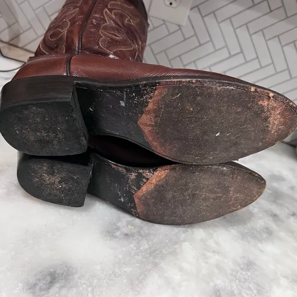 Dan Post Men’s Cowboy Boots DP2111R Leather Western Brown Size 9D Made in Mexico - Image 10
