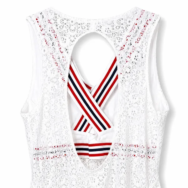 Free People Movement FP All Aces White Lace Tennis Dress with Shorts Small - Image 8