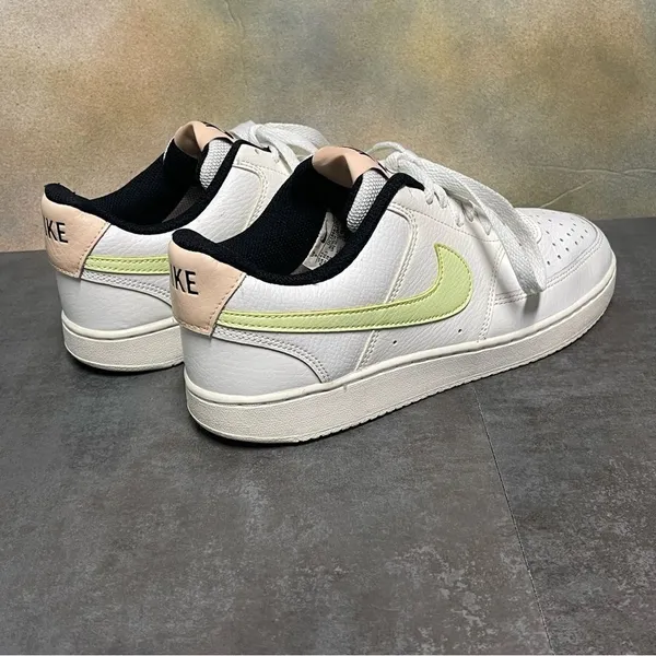Nike Court Vision White/Green Women's Leather Tennis Shoes Size 9 - Image 10