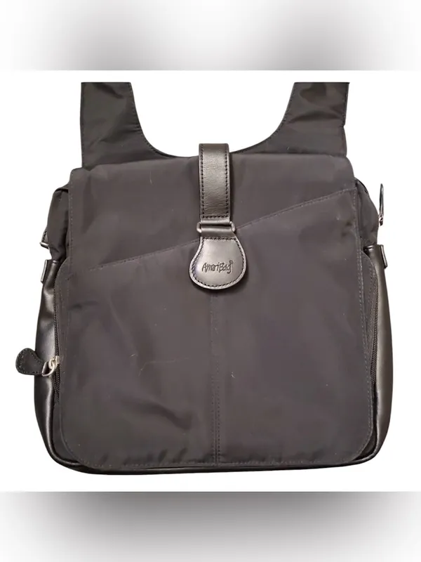 Ameribag Black Nylon Crossbody Travel Bag - Image 3