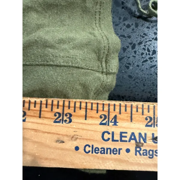 Free People Womens One Shoulder Tie‎ Top Olive Green Elastic Waist Size M - Image 6