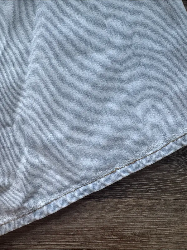 Vintage 90s LEI Light Blue Denim Short Overalls M - Image 12