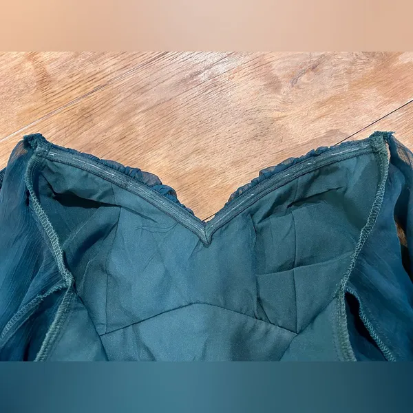 Lulu's Deep Teal Dress Medium - Image 4