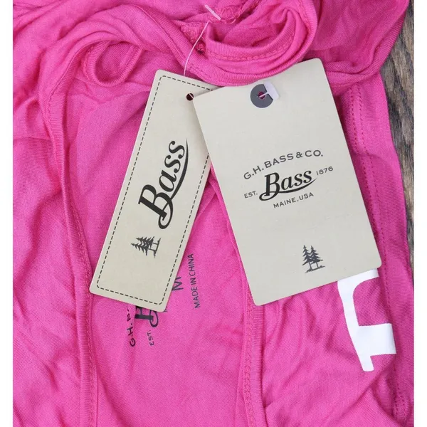 NWT Bass Womens Sleeveless Tank Scoop Neck Top 480321173 Pink M - Image 5