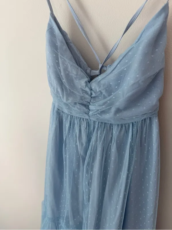 Hello Molly Feature Me Tulle Midi Dress Baby Blue NEW Medium - Image 4