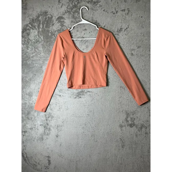 Lululemon Align Long Sleeve Shirt Pink Nulu Athletic Top‎ Women's Size 6 - Image 3