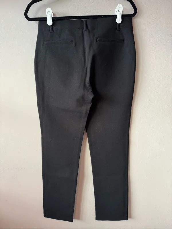 Quince Women’s Black Ultra-Stretch Ponte Straight Leg Pants Size Medium - Image 6