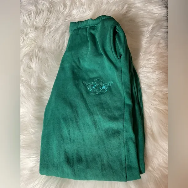 Boys Lie Josh Grunfeld Vintage Sweatpants in Emerald Green - Image 6