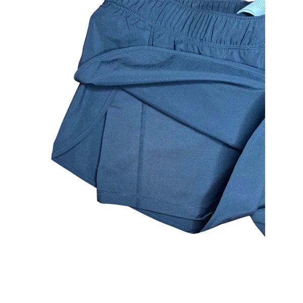 New Balance Womens Running Shorts Navy Blue Built-In Brief Lined Size M - Image 6