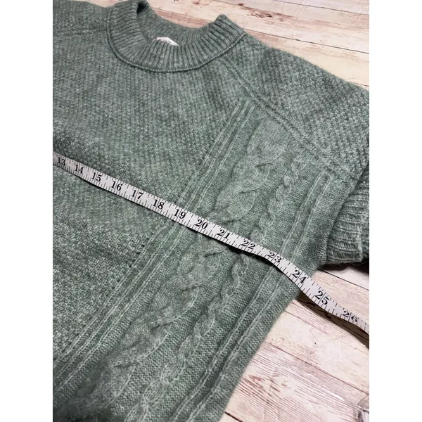 Madewell Alpaca Wool Blend Sweater Women's Size Medium Green Soft Warm - Image 5