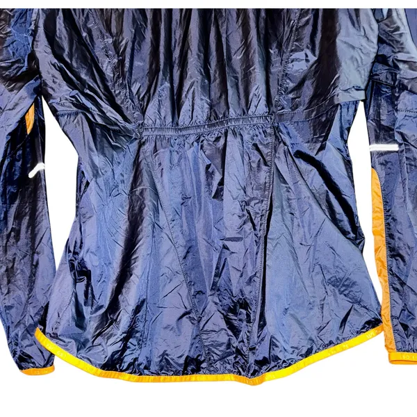Brooks Women's Windbreaker Jacket Large Blue Vented Lightweight‎ Run Reflective - Image 7