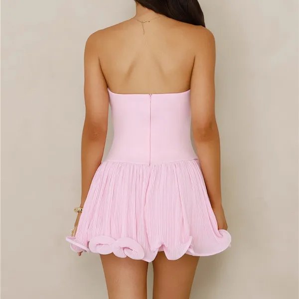 Hello Molly  one martini strapless romper pink medium NWT - Image 2
