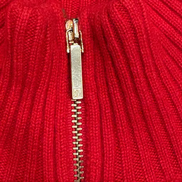 Ralph Lauren L-RL Red Cashmere Cable Knit Full Zip Cardigan Sweater 1X Preppy - Image 5