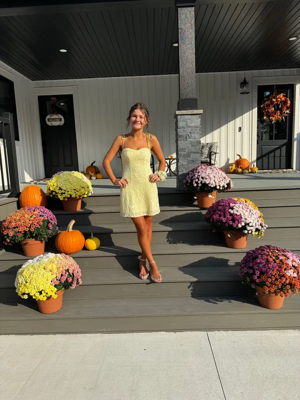 Beginning Boutique Yellow Homecoming Dress - Image 3