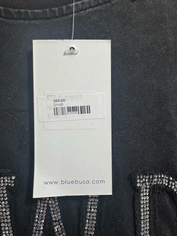 Distressed Howdy T Shirt Black - Image 2