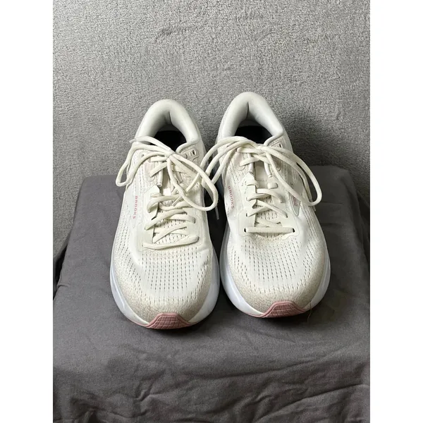 Brooks Ghost Max 2 Running Shoes Women's 9 2E Extra Wide White Pink‎ Sneakers - Image 2