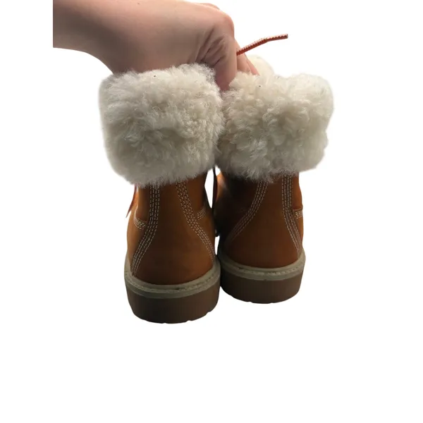 Life Outdoors Brown Leather Faux Fur Lace Up Winter Boots Women’s 7.5 Winter - Image 4