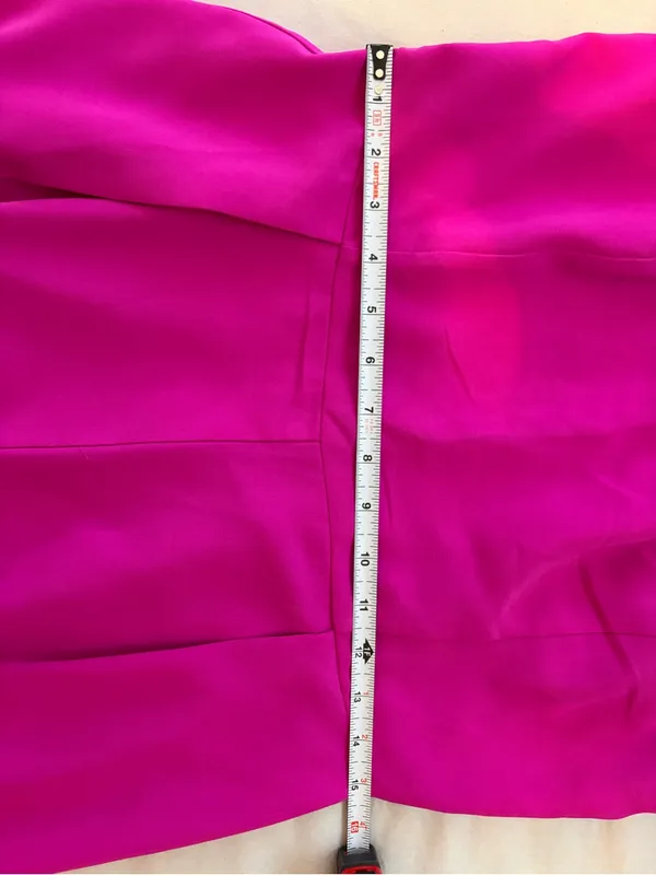 NWT Sugarlips Fuchsia Pink Strapless Ruffle Jumpsuit Size L - Image 9