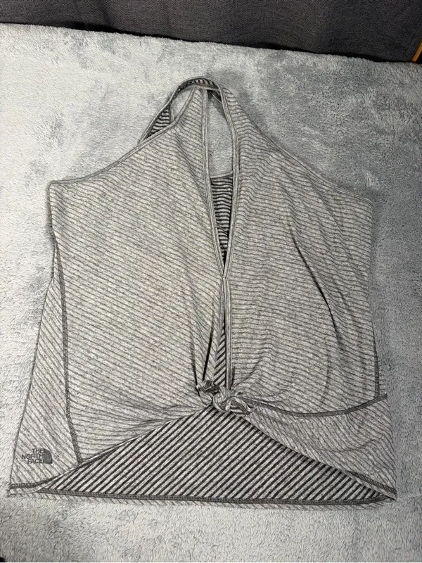North face Striped Gray Tank Top XL - Image 5