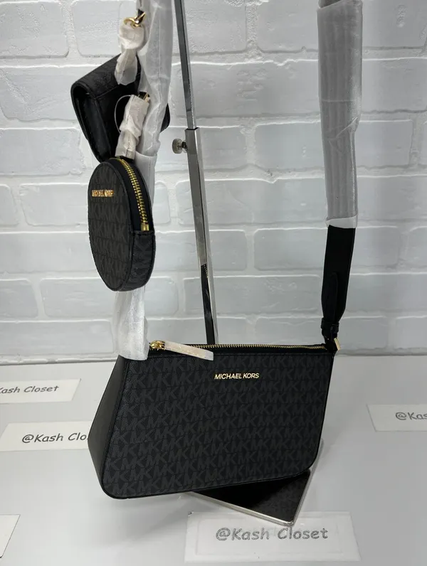 Jet Set Travel Tech Attached Crossbody Bag - Black - Image 2