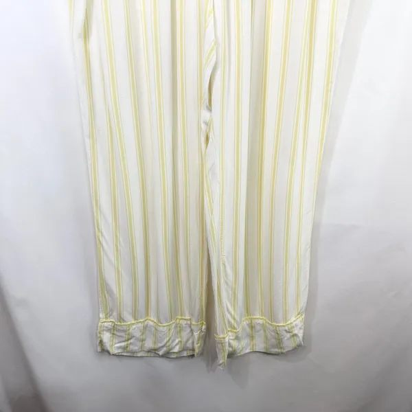 Martha Stewart Large Pajama Set Yellow White‎ Striped Rayon Short Sleeve 497 - Image 7