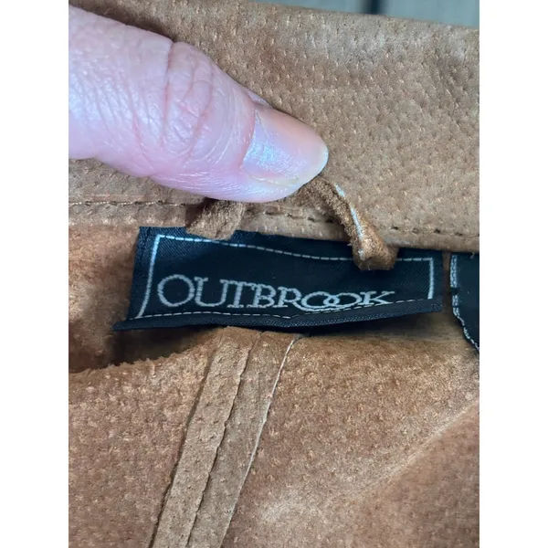 Vintage Brown Suede Tie Front Jacket Boho Western Patchwork Y2K Festival Hippie - Image 7