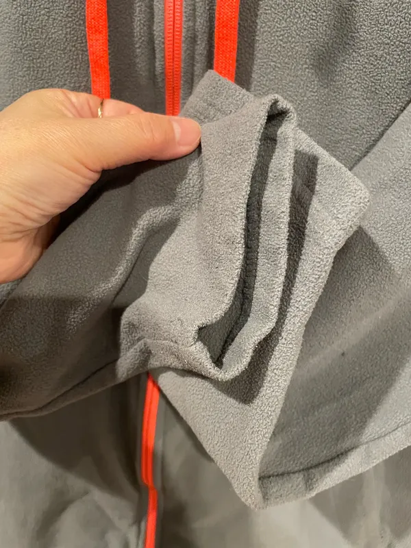 The North Face Women’s Full Zip Gray Hooded Fleece Jacket Size Large - Image 5
