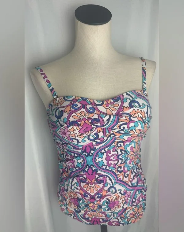 Apt 9  Multicolor Women's Top Tankini Medium - Image 5