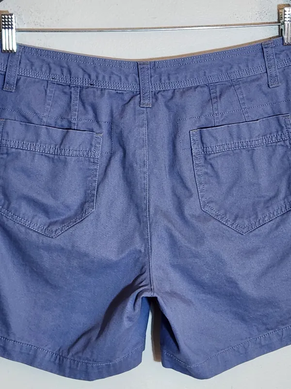 Natural Reflections Womens Blue Cotton Chino Shorts Size 10 - Image 4
