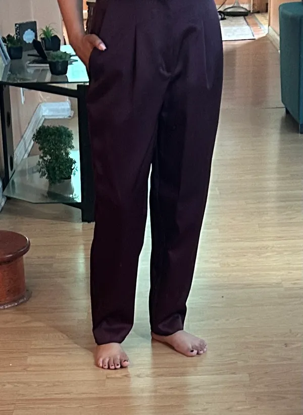 A New Day Burgundy High-Waisted Dress Pants – Size 8 - Image 2