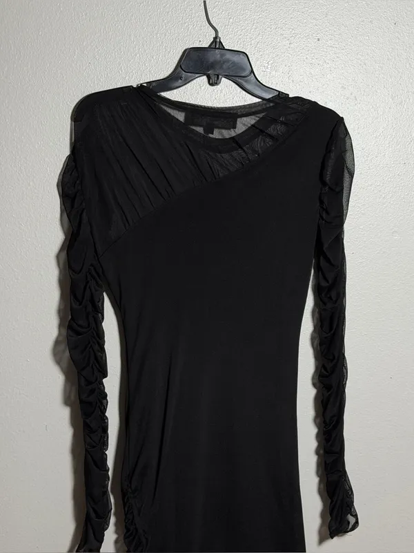 Kendall + Kylie Women Night‎ Black Gothic Sheer Long Sleeve Bodycon Dress size S - Image 8