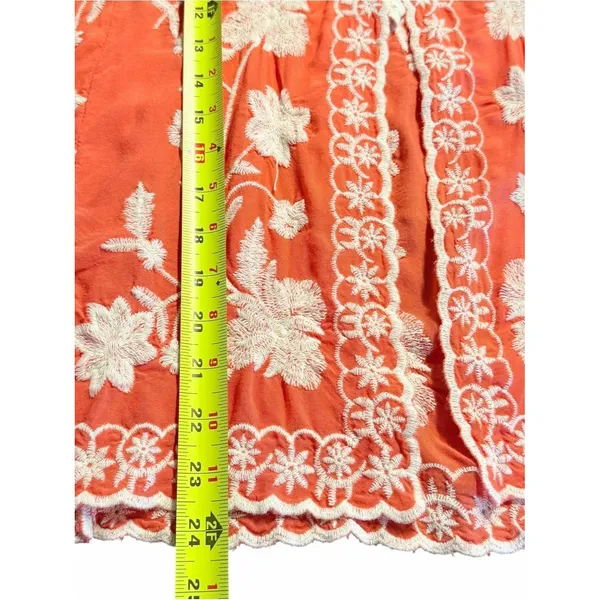 Solitaire Womens Boho Festival Embroidered Cardigan Top Size L Floral Cottage - Image 7