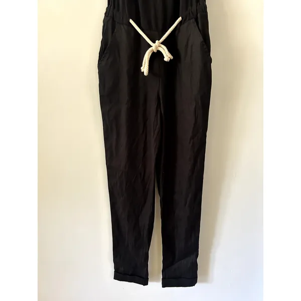 Monrow Revolve Black Henley Loungewear Athleisure Jumpsuit NWT Size XS - Image 5