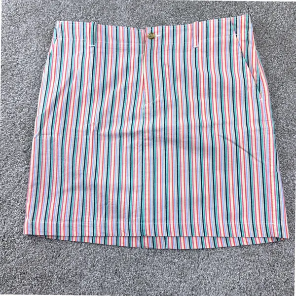 Peter Millar Womens S Multicolor Striped Golf Skirt Cotton‎ Preppy Coastal Golf - Image 2