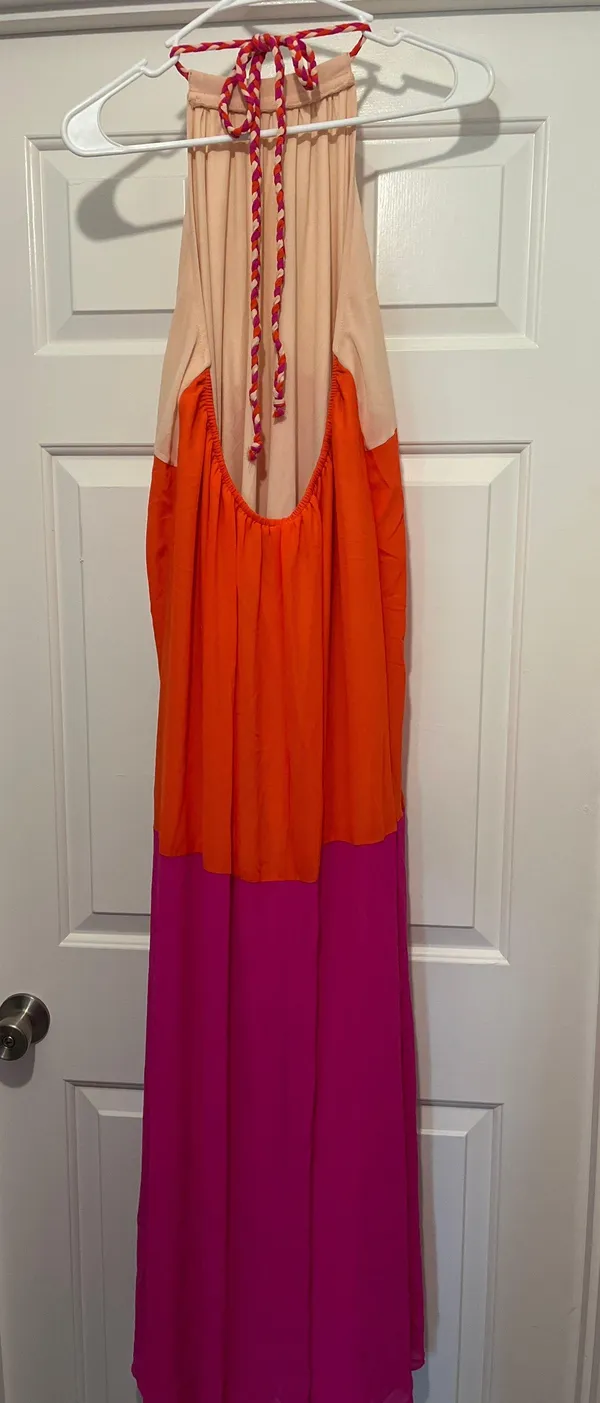 Almost Pink Backless Pink Maxi Dress - Image 3