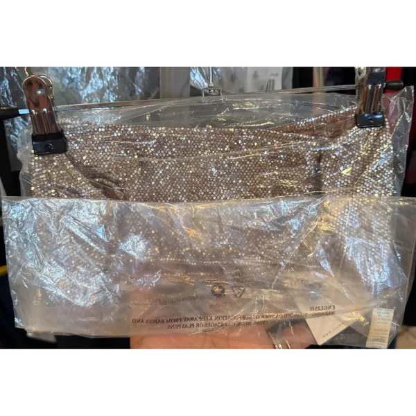 Show Me Your Mumu Womens Micro Tube Top Silver Confetti Sequined Strapless M NEW - Image 5
