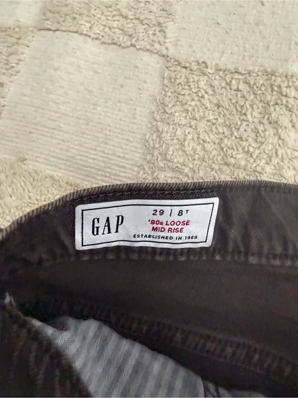 Gap‎ Dark Brown 90s Loose Mid Rise 29/8T - Image 4