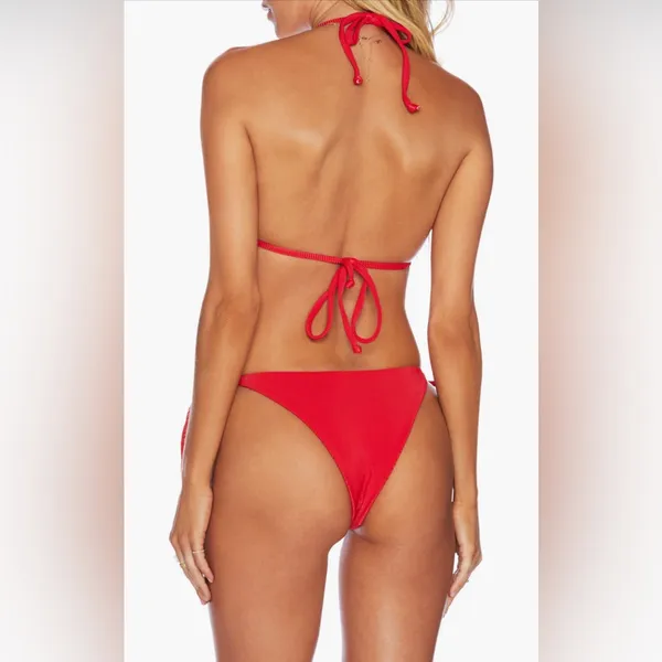 Beach Riot Soleil Bikini Bottom. Size Small, Red. $78 - Image 6