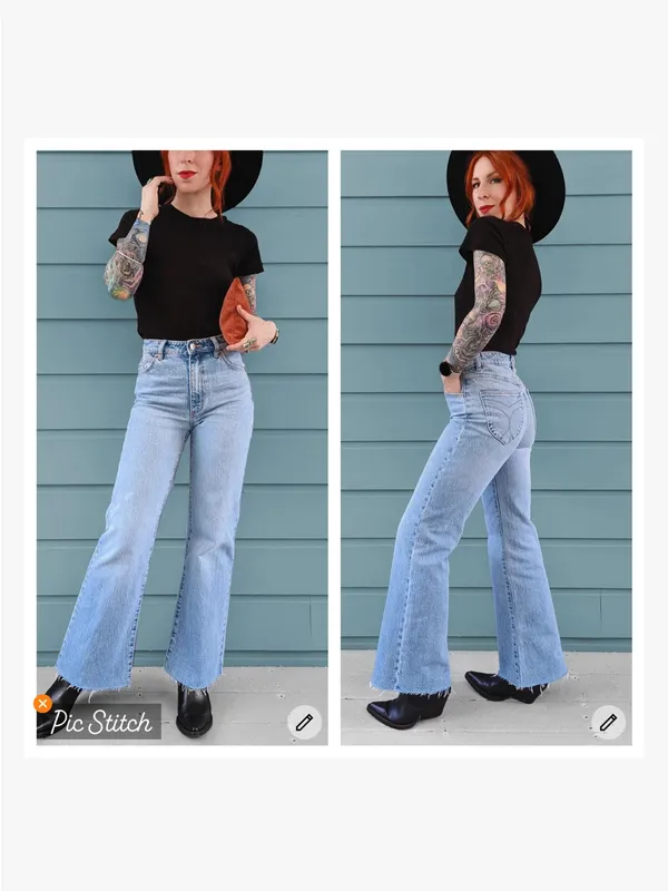 Rolla’s Eastcoast Crop High Rise Flare Jeans - Image 3
