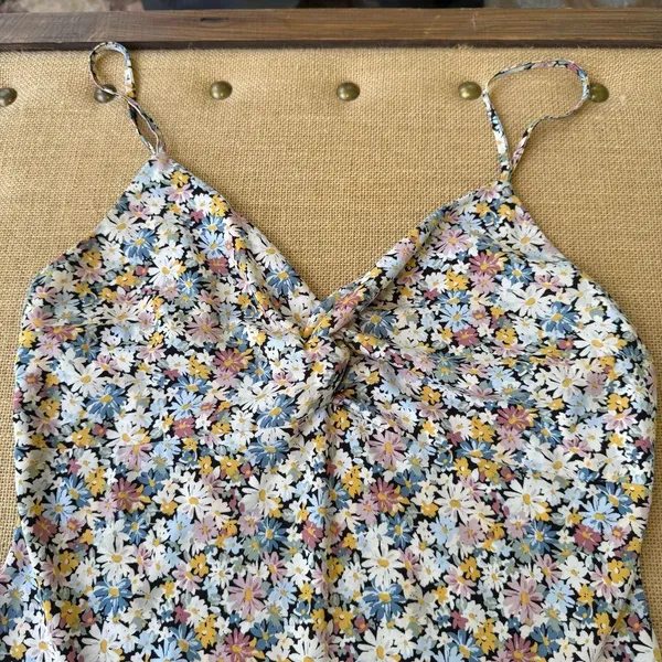 Abercrombie & Fitch Twisted On the Top Floral Mini Strap Dress M - Image 5