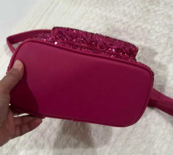 Disney Minnie Mouse Pink Sequin Loungefly Mini Backpack - Image 8