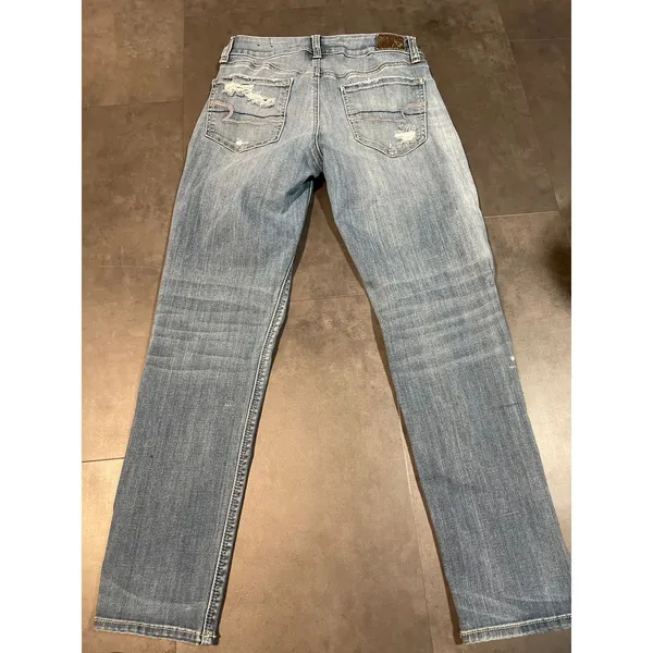 American Eagle Outfitters Distressed Jeans Super‎ Stretch Light Wash Denim B-901 - Image 5